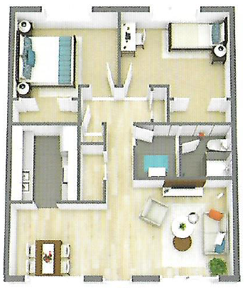 Floor Plan 2x1